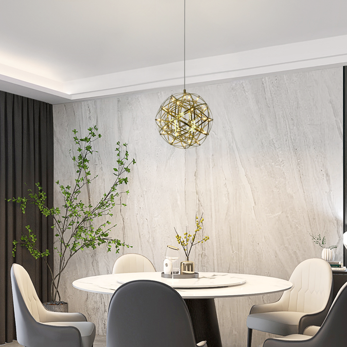 Industrial Globe Pendant Light